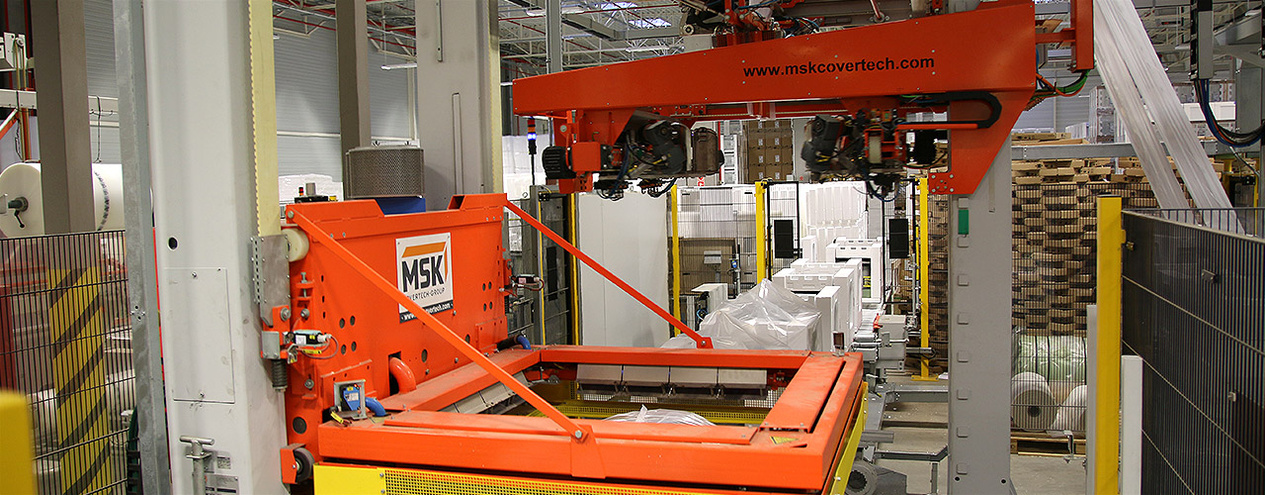 MSK hybrid packaging systems - shrink and stretch pallets in one system